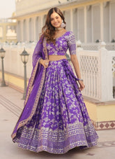 Wevon Designer Lehenga Choli in Purple